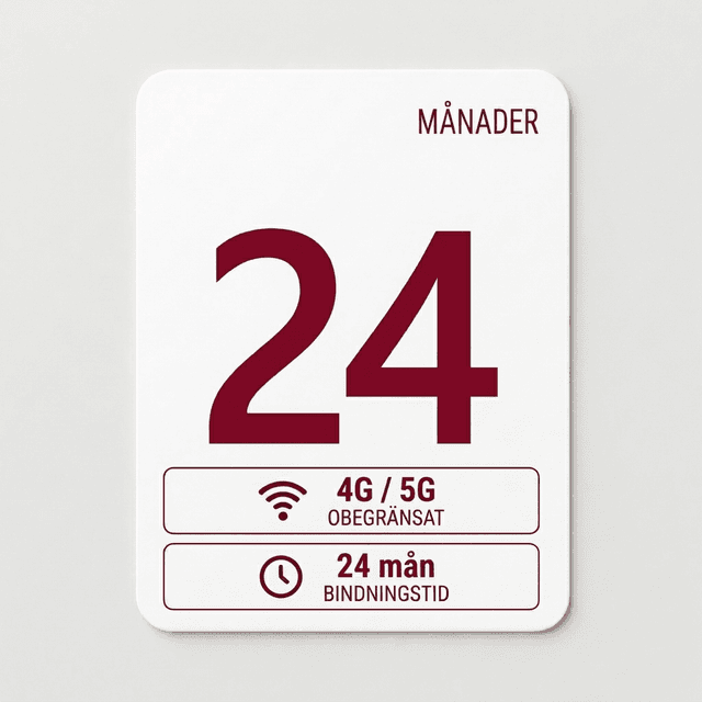 Mobilt Bredband 4G/5G 24 Mån Bindningstid