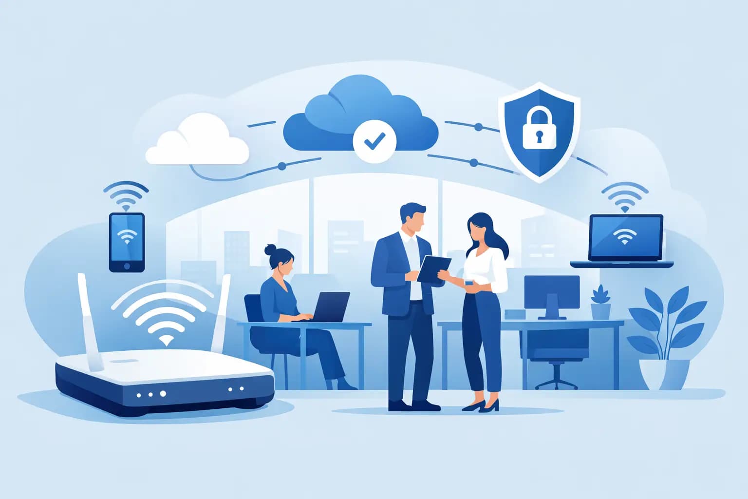 Managed wifi för kontor med trygg drift varje dag