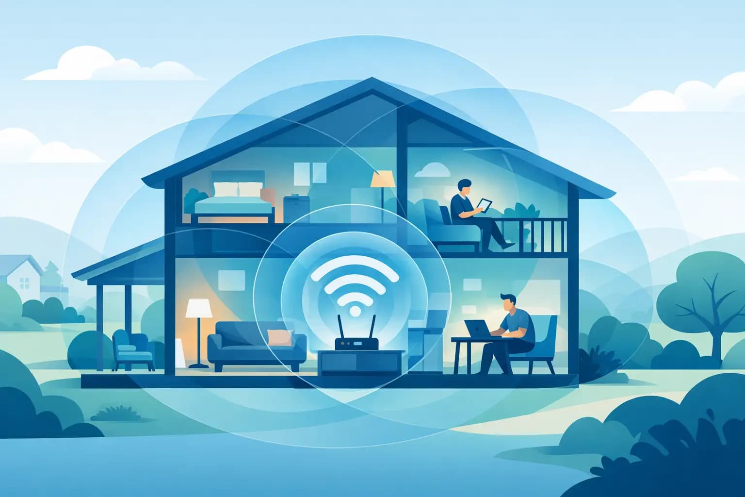 Stabilt wifi i stora hus utan döda zoner